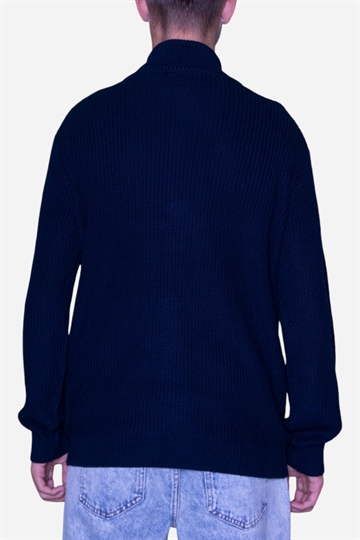 Basic - Half Zip - Strik - Navy